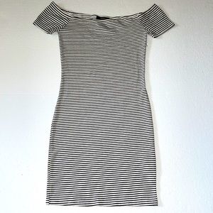 Forever 21 striped fitted dress